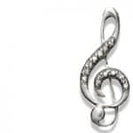 Sol key studded with diamonds