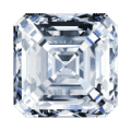 Example of a Asscher cut diamond to show the mm size diamond chart section for this kind of cut.