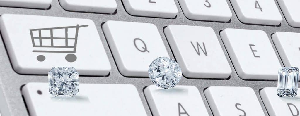 Ecomerce diamond on keyboard