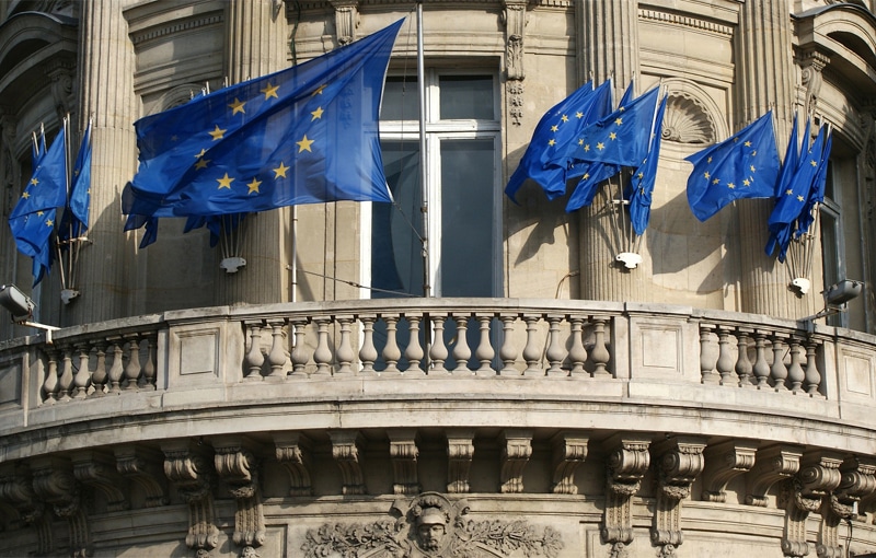 European Union flags