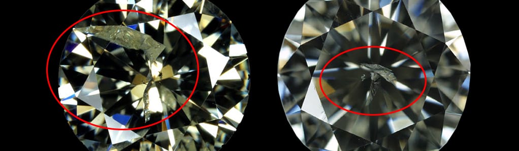Example of two fractured diamonds