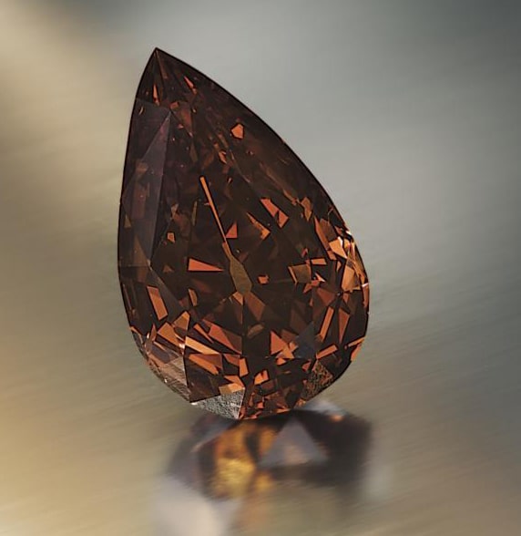 0.37 carat, Fancy Brown Diamond, Round Shape, VS1 Clarity