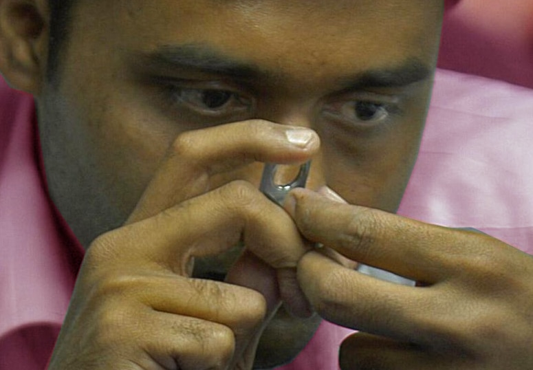 Diamonds are tested in India