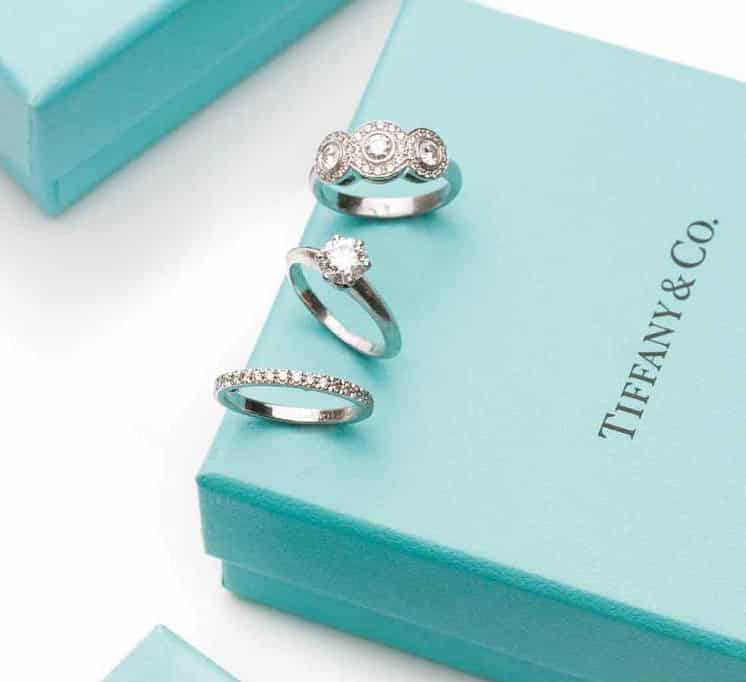 Diamond rings from Tiffany & Co