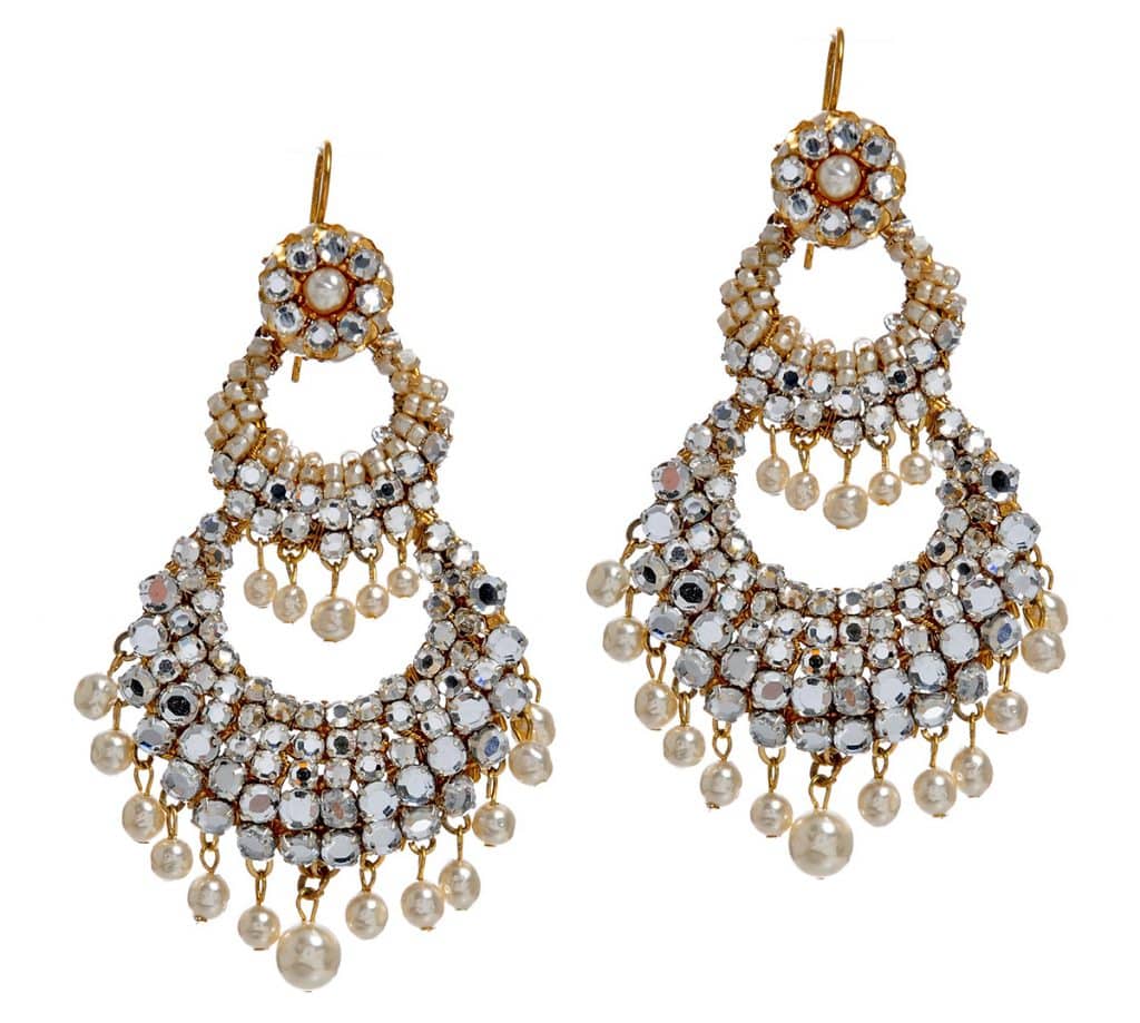 A set of earrings by the famed fashion jewelry designer, Miriam Haskell.