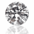 Brilliant round-cut diamond with reflective facets