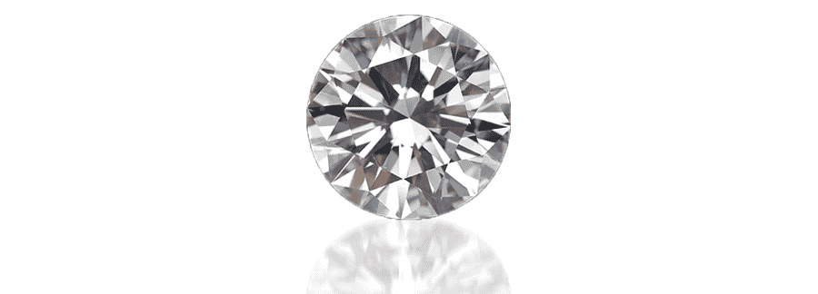 Brilliant round-cut diamond with reflective facets