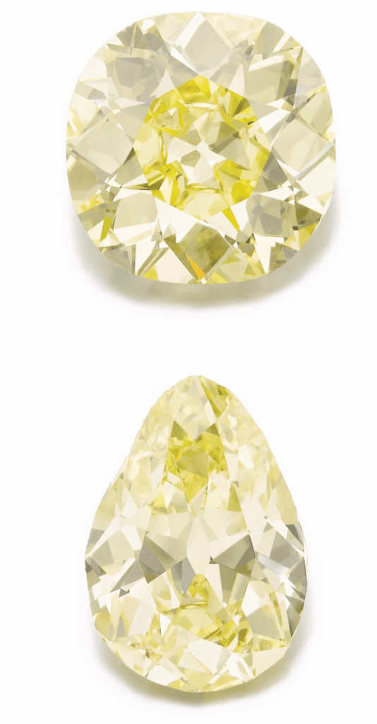 Yellow fancy intense diamonds