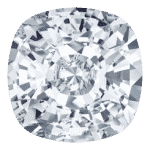 Example of a Cushion cut diamond to show the mm to ct conversion section for this kind of cut.