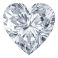 Example of a Heart cut diamond to show the mm to carat section for this kind of cut.