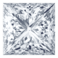 Example of a Princess cut diamond to show the mm to carat conversion section for this kind of cut.