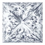 Example of a Princess cut diamond to show the mm to carat conversion section for this kind of cut.
