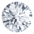 Example of a Round brilliant cut diamond to show the diamond size chart mm conversion section for this kind of cut.