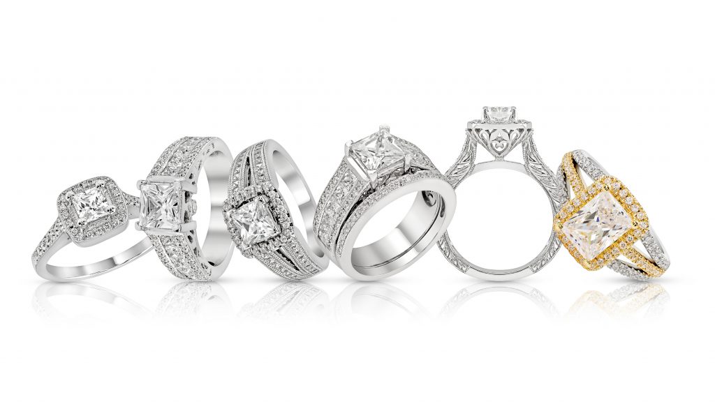 Close-up on an engagement rings