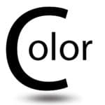 The word Color with very big letter C