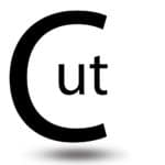 The word Cut with very big letter C
