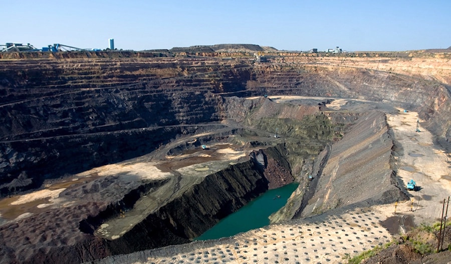 The open-pit mining operation at Jwaneng