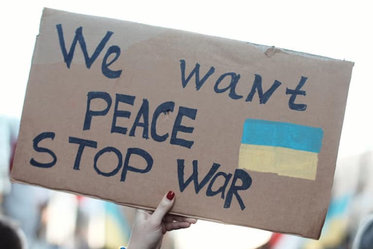 We want peace stop war