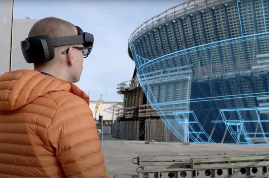 using Microsoft’s HoloLens 2 glasses, in which digitally generated images are superimposed over what you see in the real world.