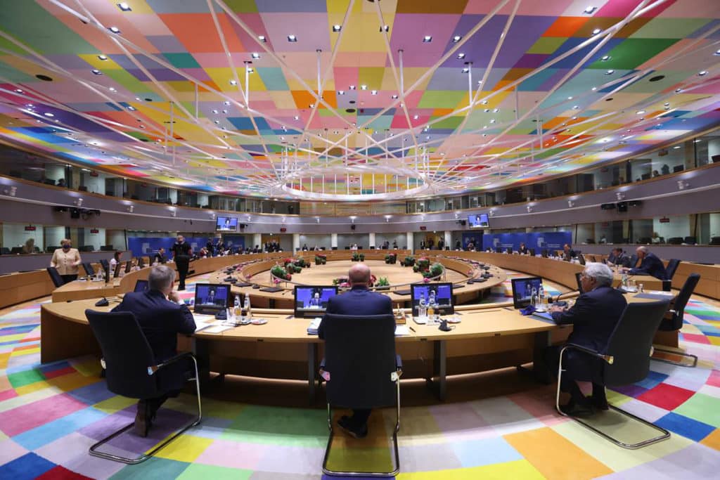 The European Council in session in Brussels.