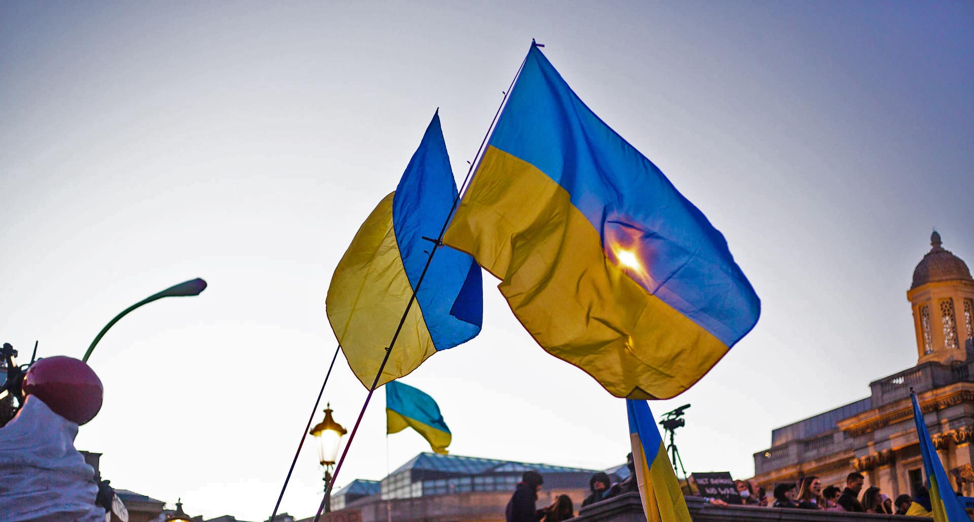 Ukraine flags