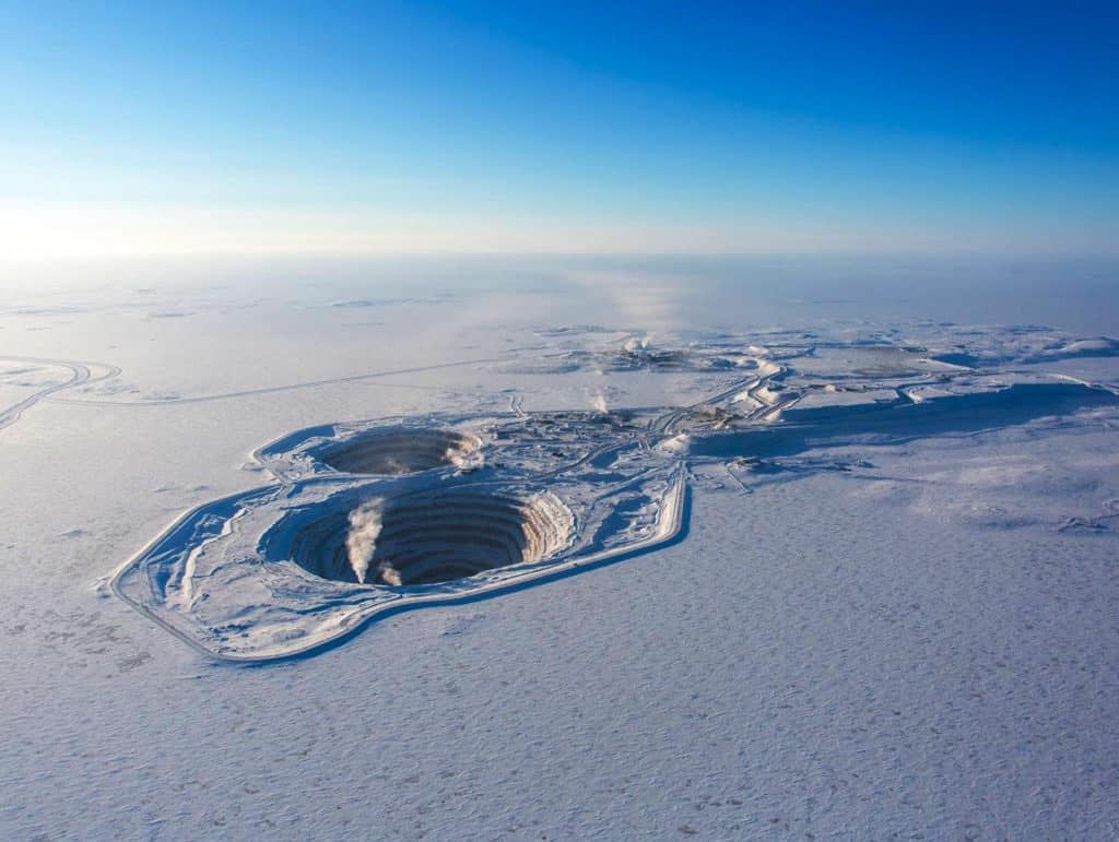 The Diavik diamond mine in Canada