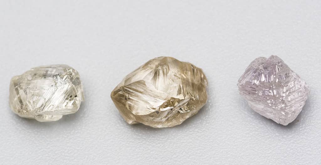 Rough diamonds sourced in Russia