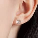 rose gold diamond studs